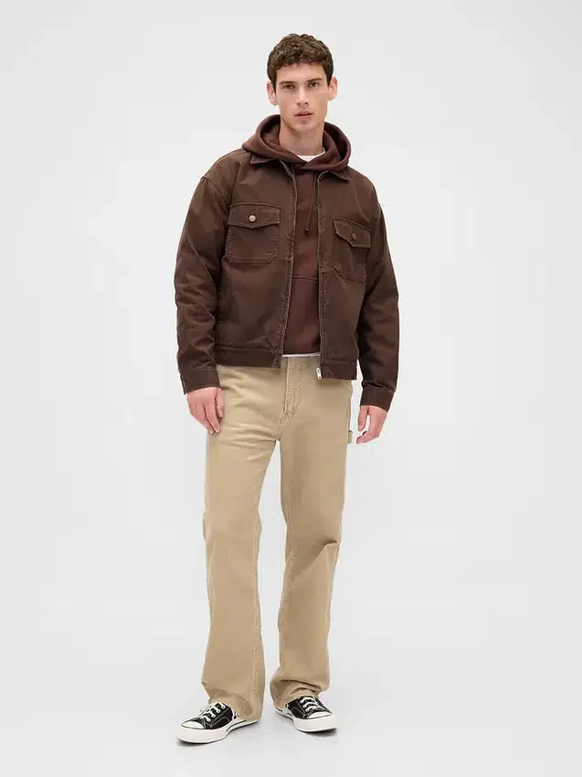 Pantalones holgados de carpintero de pana estilo años 90