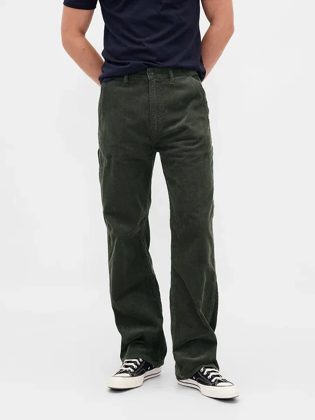 Pantalones holgados de carpintero de pana estilo años 90