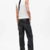 Pantalones holgados de cuero vegano de talle medio