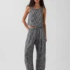 Pantalones holgados de gasa de algodón