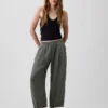 Pantalones holgados de gasa de algodón