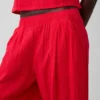 Pantalones holgados de gasa de algodón