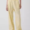 Pantalones holgados de mezcla de lino