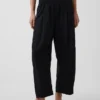 Pantalones holgados de mezcla de lino