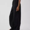 Pantalones holgados de mezcla de lino