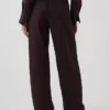 Pantalones holgados de mezcla de lino