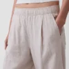 Pantalones holgados de mezcla de lino