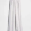 Pantalones holgados de mezcla de lino