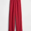 Pantalones holgados de mezcla de lino