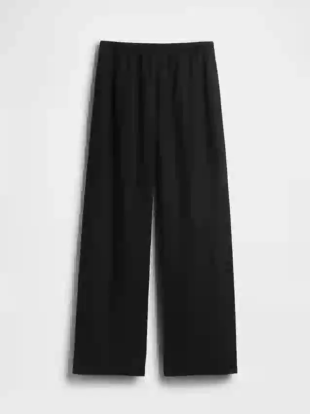 Pantalones holgados de mezcla de lino