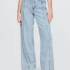 Pantalones holgados de mezclilla ultrasuaves de talle medio