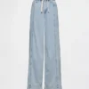 Pantalones holgados de mezclilla ultrasuaves de talle medio