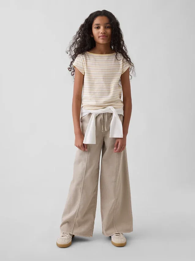 Pantalones holgados de sarga para niños