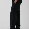 Pantalones holgados y ajustados de lino y algodón