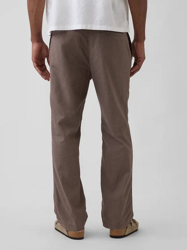 Pantalones holgados y ajustados de lino y algodón
