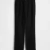 Pantalones holgados y ajustados de lino y algodón