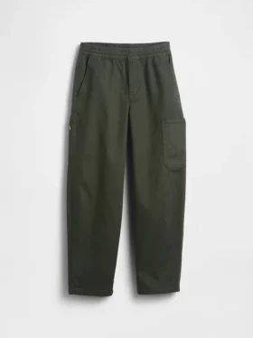Pantalones holgados y ajustados en los tobillos de estilo cargo para niños, con forro cepillado