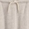 Pantalones infantiles holgados de punto waffle con pierna ancha