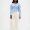 Pantalones largos y ajustados de pana de talle bajo