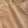 Pantalones largos y ajustados de pana de talle bajo