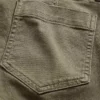 Pantalones largos y ajustados de sarga de talle bajo