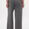 Pantalones plisados de sarga cepillada de talle bajo 365