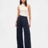 Pantalones plisados de talle alto 365