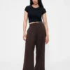 Pantalones plisados de talle alto 365