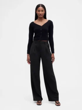 Pantalones plisados de talle alto Curvy 365