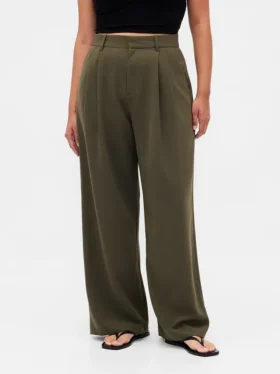 Pantalones plisados de talle alto Curvy 365