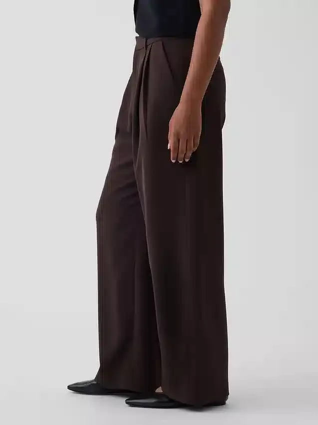 Pantalones plisados de talle alto Curvy 365