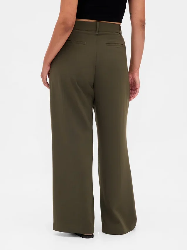 Pantalones plisados de talle alto Curvy 365
