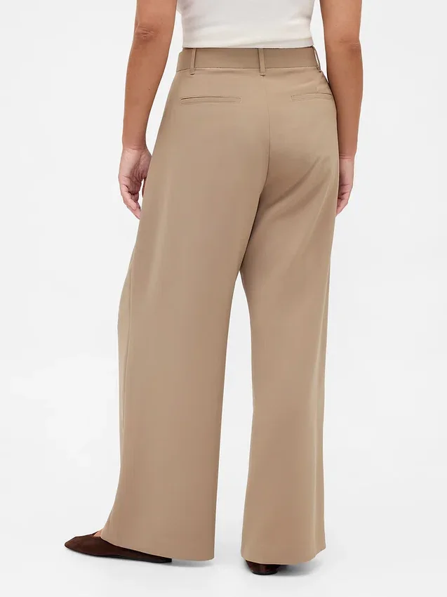 Pantalones plisados de talle alto Curvy 365