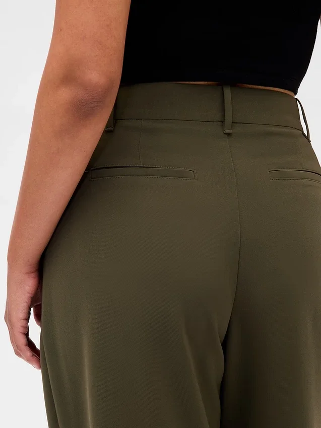 Pantalones plisados de talle alto Curvy 365