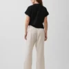 Pantalones premamá de gasa de algodón con panel completo