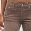 Pantalones rectos ajustados de pana de talle bajo estilo de los 90
