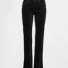 Pantalones rectos ajustados de terciopelo de talle bajo estilo de los 90