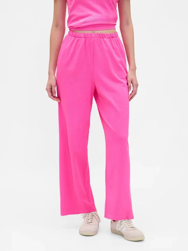 Pantalones rectos de tela gruesa