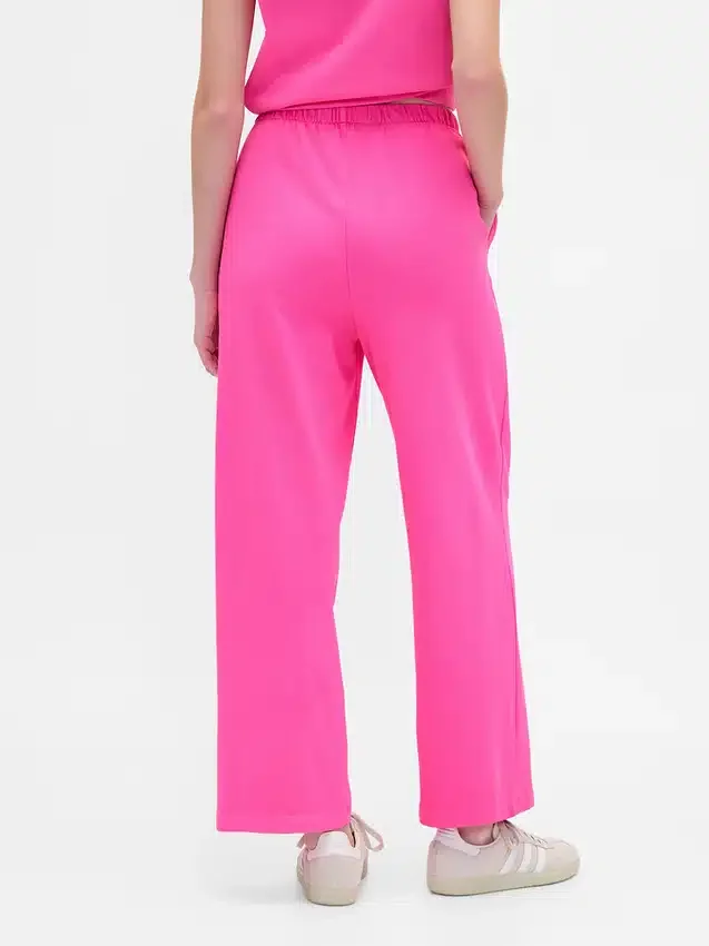 Pantalones rectos de tela gruesa