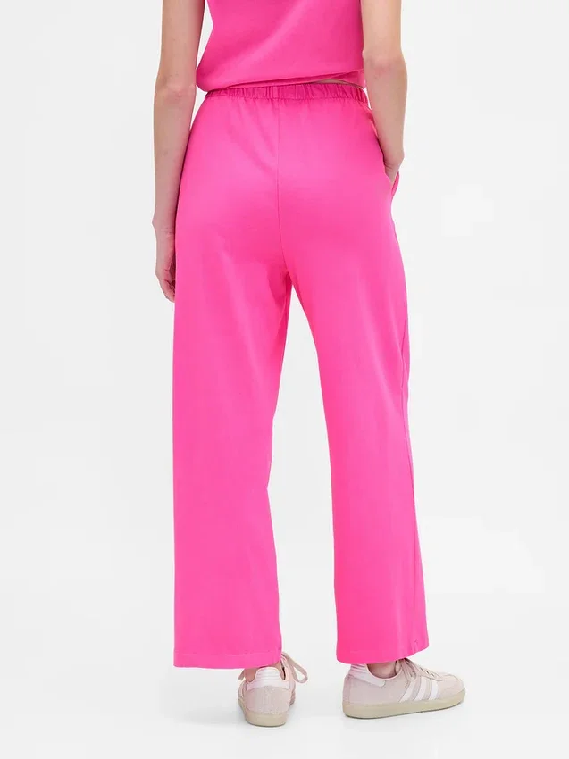 Pantalones rectos de tela gruesa