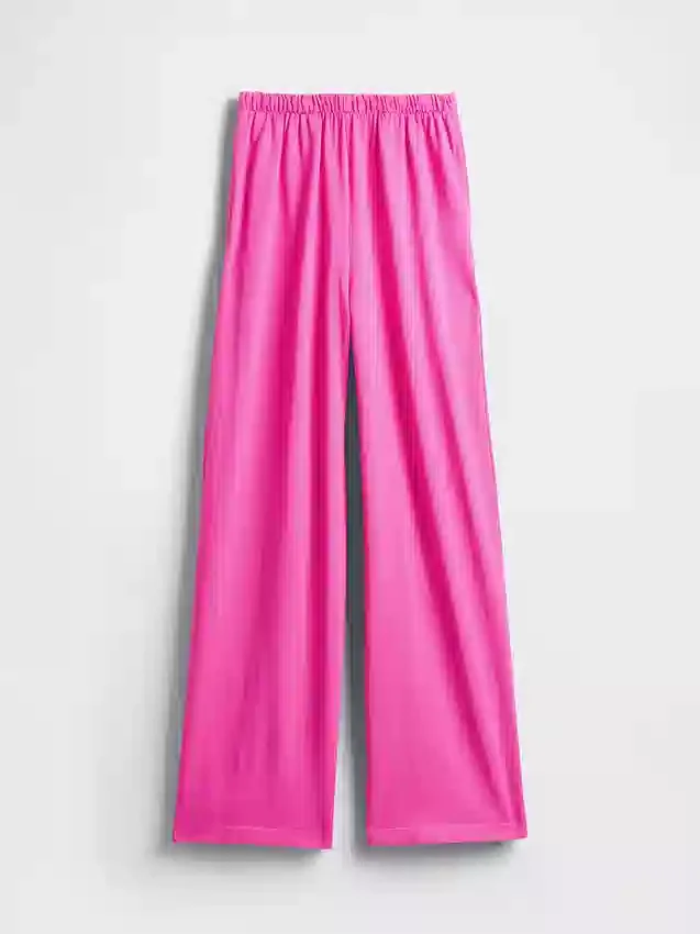 Pantalones rectos de tela gruesa