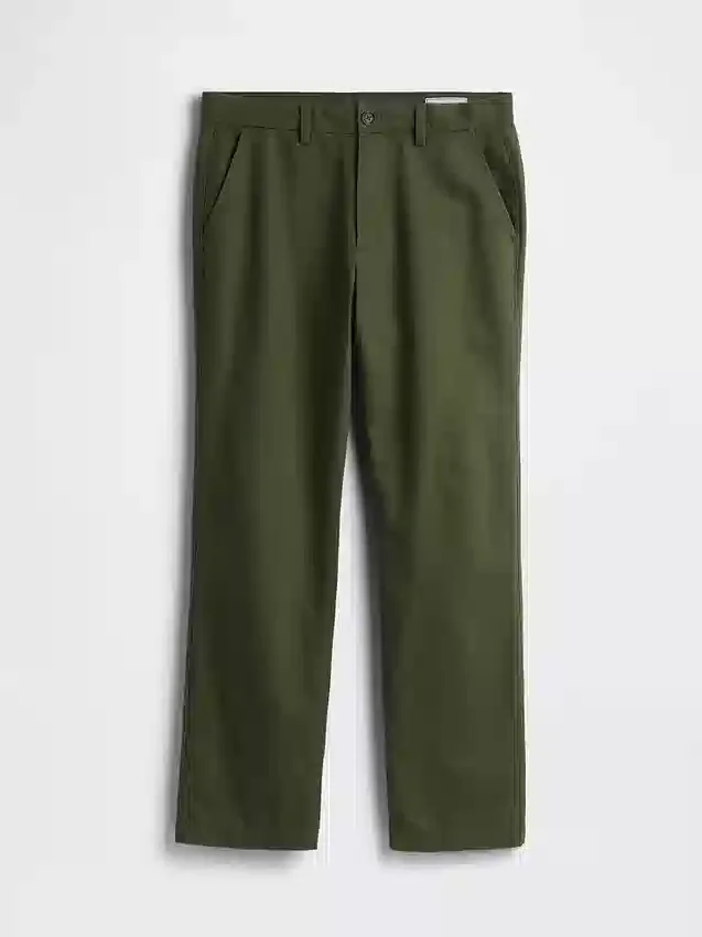 Pantalones rectos holgados de lino y algodón