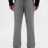 Pantalones rectos holgados de mezcla de lana