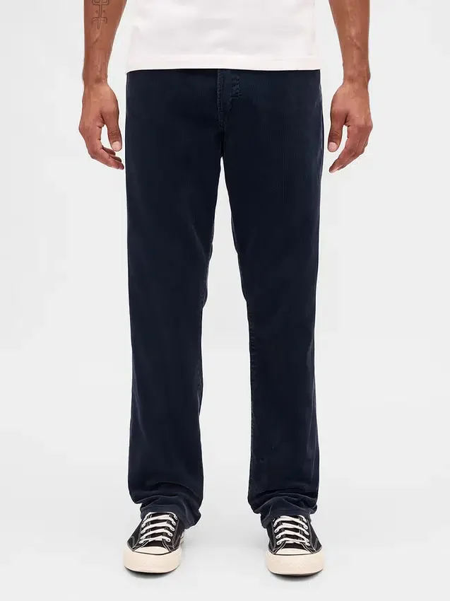 Pantalones rectos holgados de pana