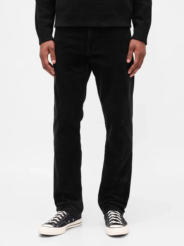 Pantalones rectos holgados de pana