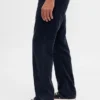 Pantalones rectos holgados de pana