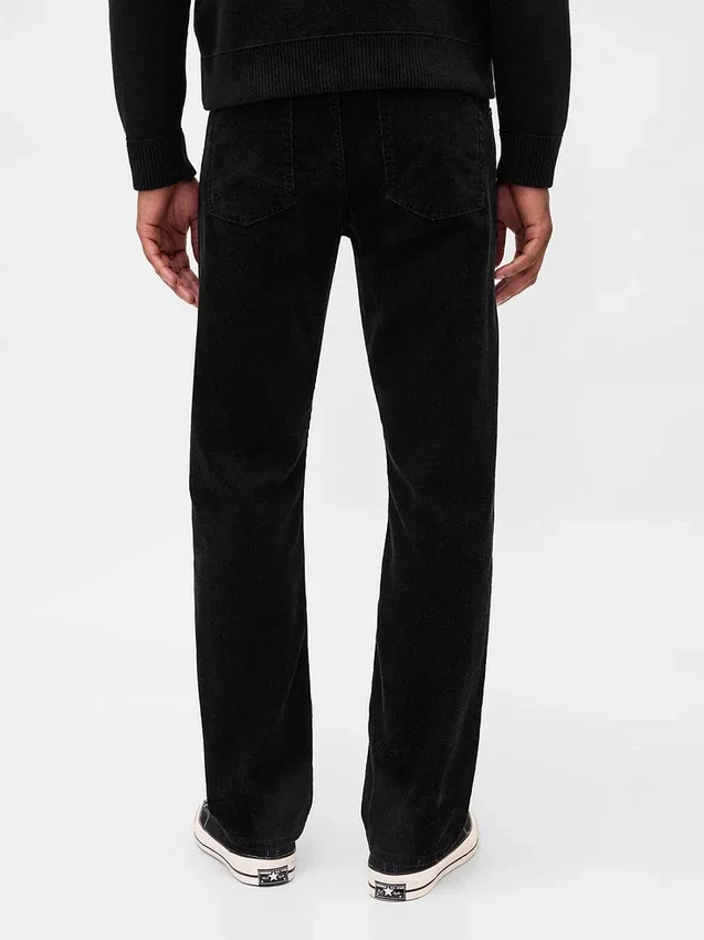 Pantalones rectos holgados de pana