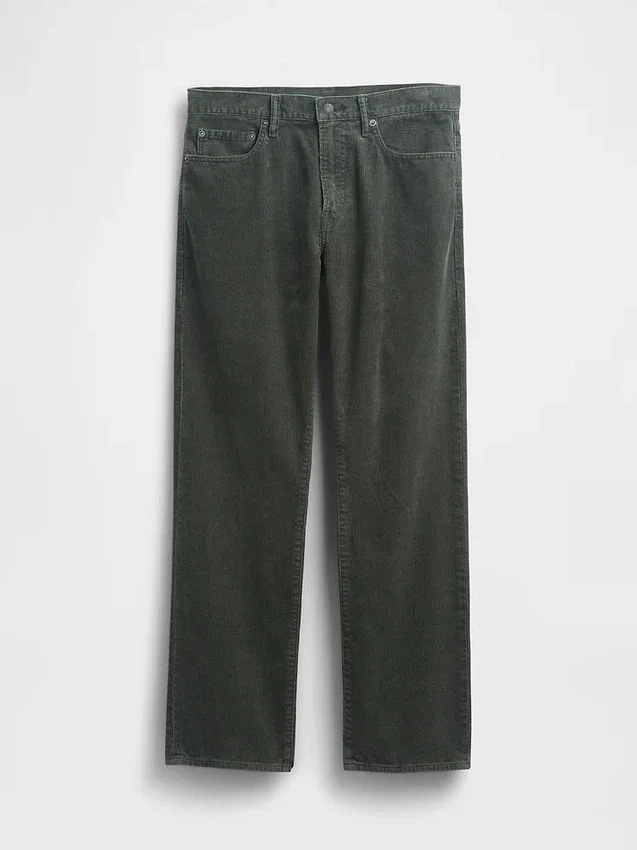 Pantalones rectos holgados de pana
