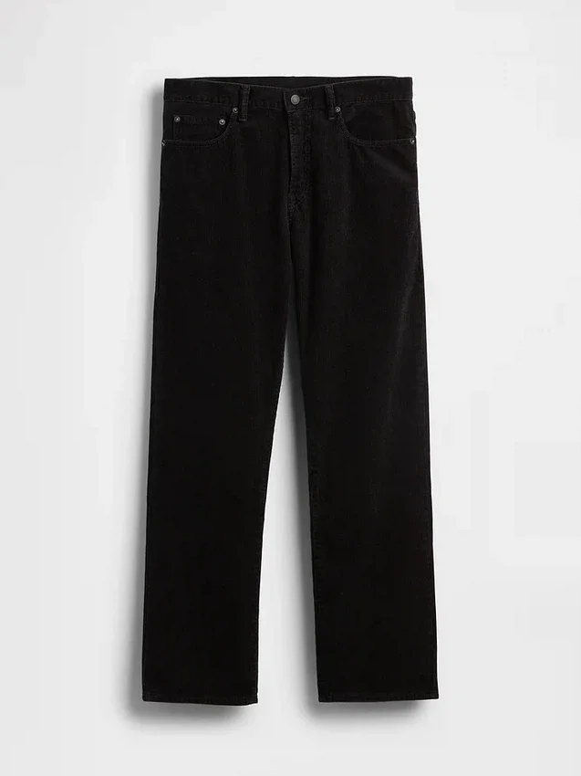 Pantalones rectos holgados de pana