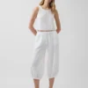 Pantalones tipo culotte de gasa de algodón